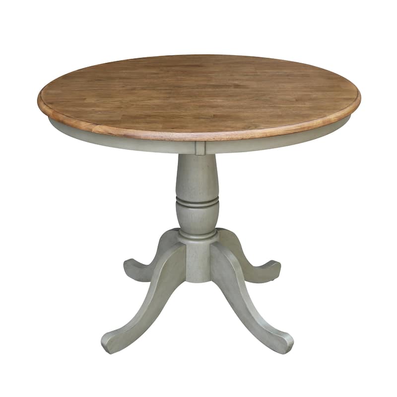 36" Round Top Pedestal Table With 2 X-Back Chairs - Set of 3 Pieces