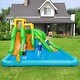 preview thumbnail 3 of 8, Gymax Inflatable Water Park Bounce House Two-Slide Bouncer w/ Climbing