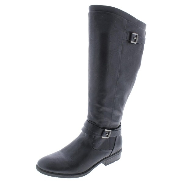 bare traps wide calf boots black