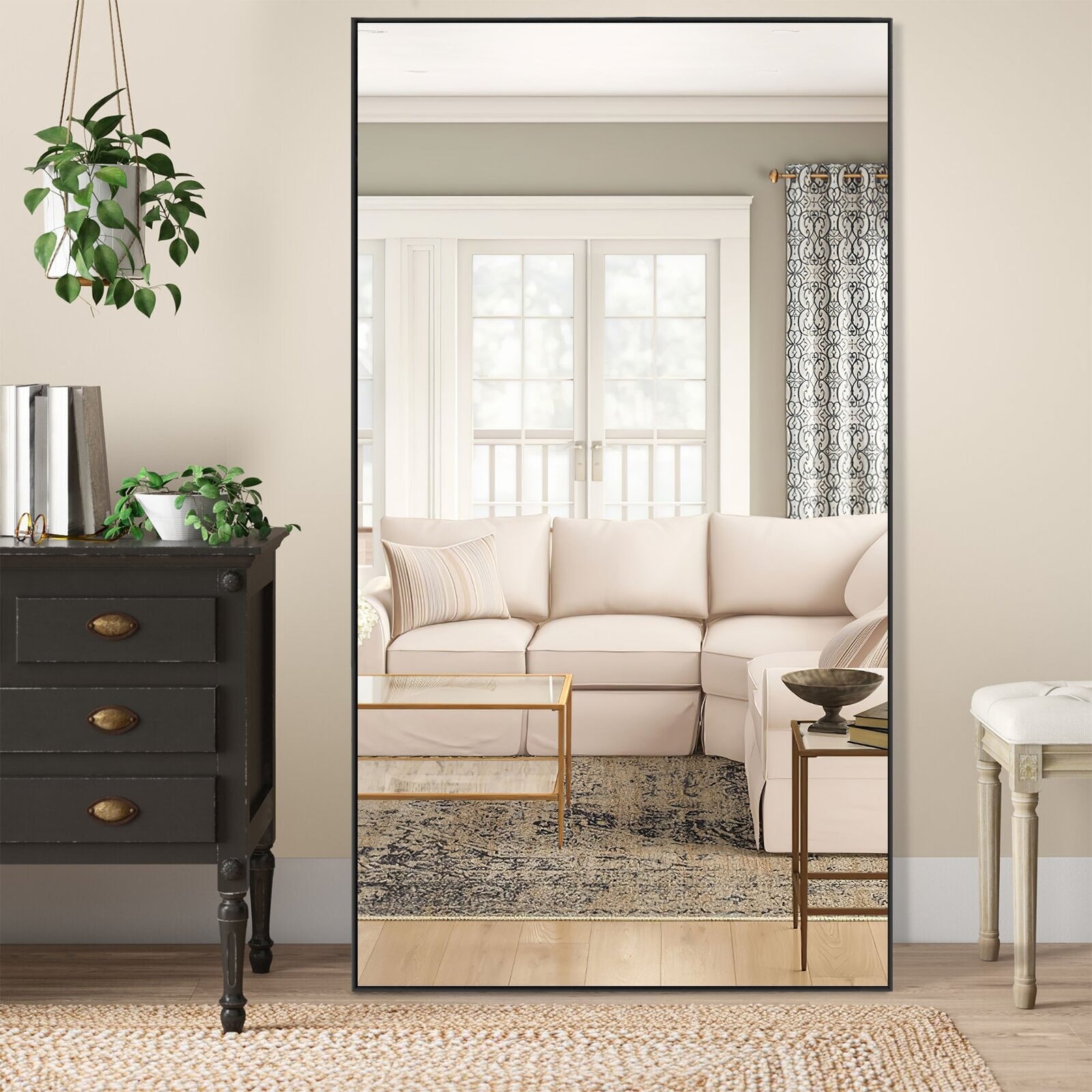 Oversized & Large Full Length Wall Mirror - On Sale - Bed