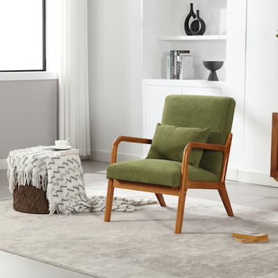 Modern Accent Chair Solid Wood Padding Lounge Armchairs - 23.23" * 29.53" * 30.71"