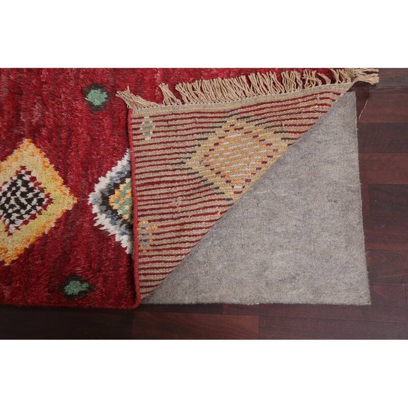 Tribal Moroccan Oriental Wool Area Rug Hand-knotted Home Decor Carpet - 5'8" x 9'8"