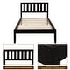 preview thumbnail 12 of 10, Durable Pine Wood Twin Bed Frame with Included Headboard and Wood Slat Support, Espresso