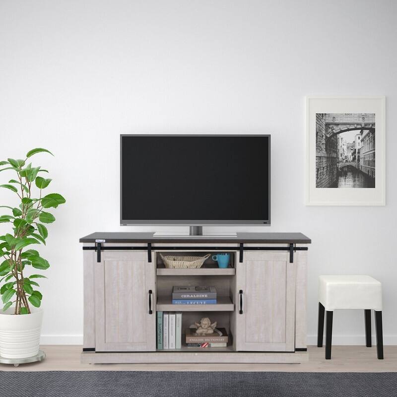 TV Cabinet Two-door Towed Rail Type