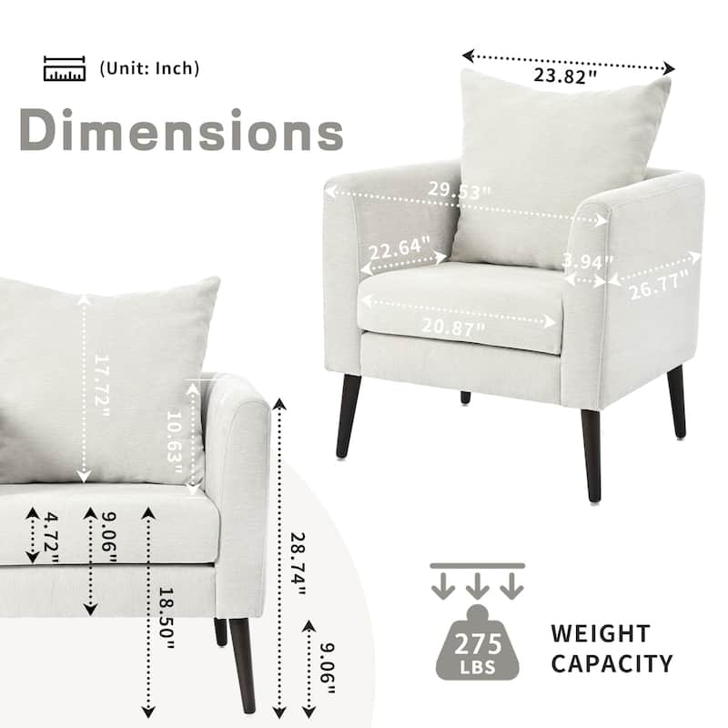 Barrel Chair, Modern Accent Chair,