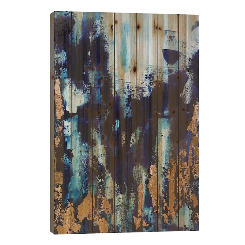 Ocean In Me Print On Wood by Monika Mickute - Multi-Color - 40x26x1.5
