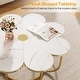preview thumbnail 3 of 8, 39.37-inch Modern Flower-Shaped Coffee Accent Table for Living Room