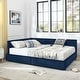 preview thumbnail 50 of 53, L Shaped Upholstered Tufted Bed Frame, Storage Sofa Bed Frame with 2 Drawers, Queen Size Velvet Fabric Daybed, Wood Slat Support