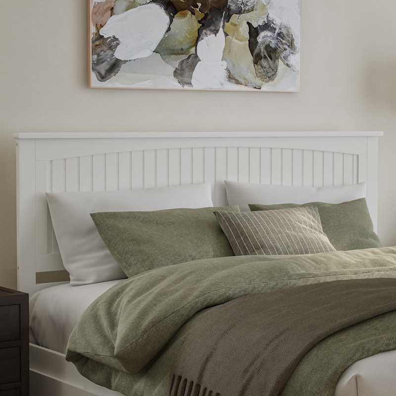 AFI Nantucket Headboard with Attachable Charger - White - King