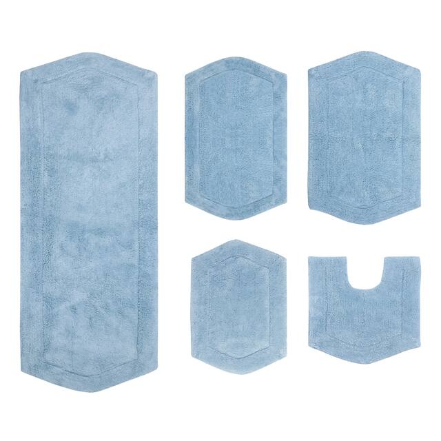 Home Weavers Waterford Collection 5 Piece Genuine Cotton Bath Rugs Set