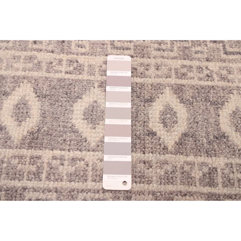 ECARPETGALLERY Hand-knotted Elysian Grey Wool Rug - 9'0 x 12'2