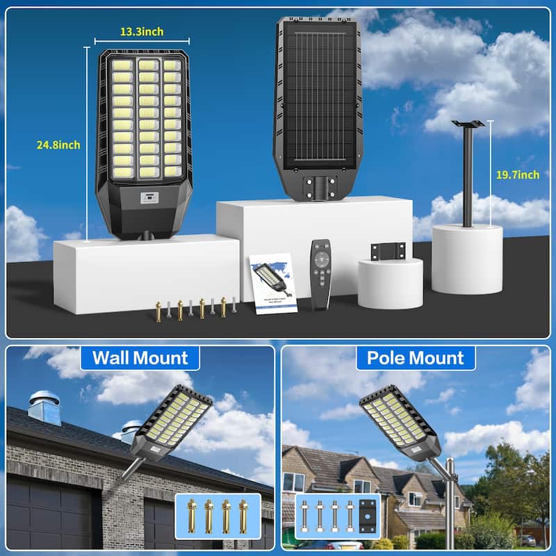 8700W Commercial Solar Street Light with Motion Sensor & Dusk to Dawn
