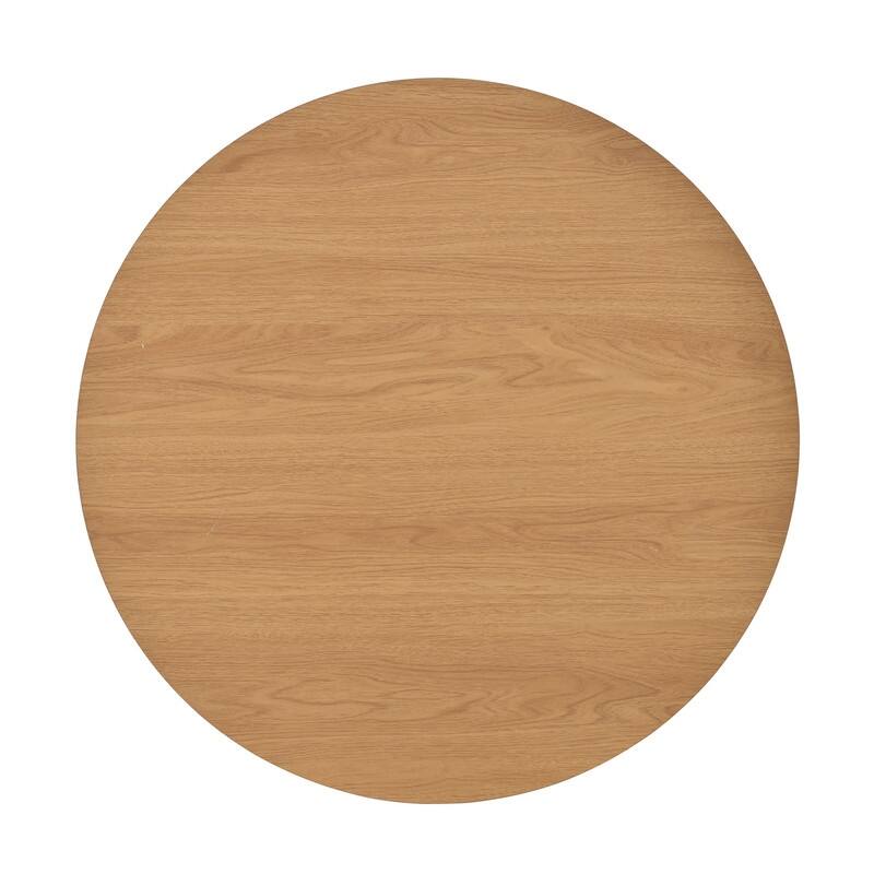 Mid-Century Modern Coffee & End Table Set with Tambour Doors - 2-Piece Wood Finish Living Room Storage