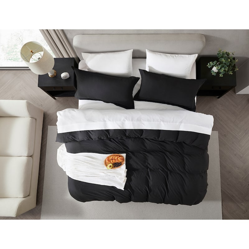 Nestl Premium Ultra Soft Pre-washed Duvet Cover Set with Zipper Closure and Corner Ties