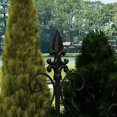 Metal Decorative Garden Fence(5 Panels)Metal Border Folding Fence