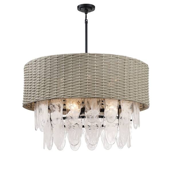 slide 2 of 11, Minka Lavery 5297 Breaker Isle 9 Light 33" Wide Crystal Pendant