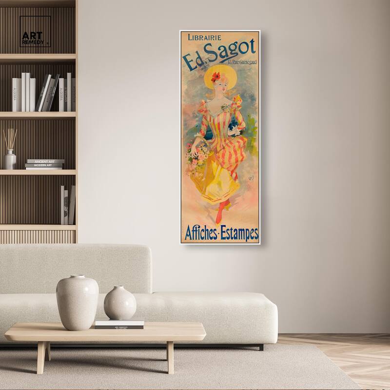 Bookstore Ed Sagot Panoramic Canvas by Art Remedy