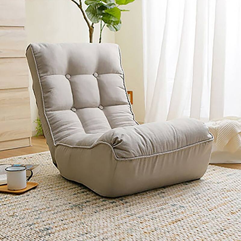 Adjustable Leisure Single lazy sofa Reclining Chair - Grey linen
