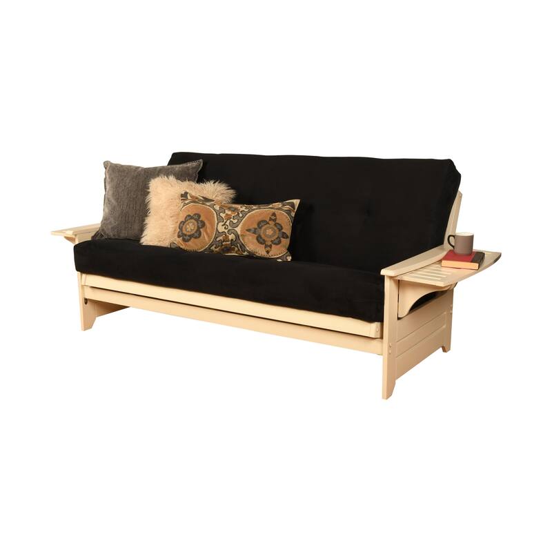 Copper Grove Dixie Futon Set in Antique White Wood with Innerspring Mattress