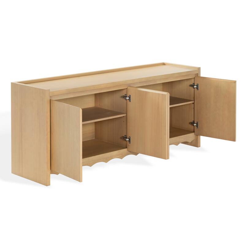 SAFAVIEH Couture Rhylee 4-Door Wood Sideboard - 71"W x 19"D x 31"H