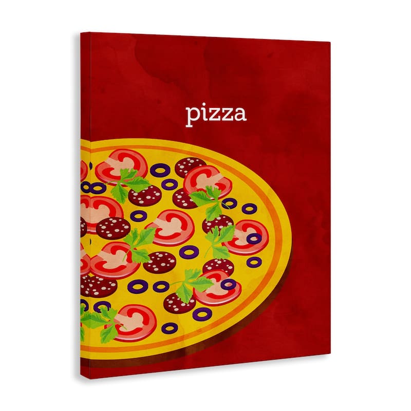 Stupell Tasty Savory Pizza Canvas Wall Art Design By Kim Allen