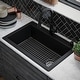 preview thumbnail 84 of 86, Karran Drop-In Quartz 33 in. 1-Hole Single Bowl Kitchen Sink Kit