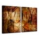 preview thumbnail 3 of 2, Ready2HangArt 'ETABX III' 2-Pc Rustic Abstract Canvas Art Set