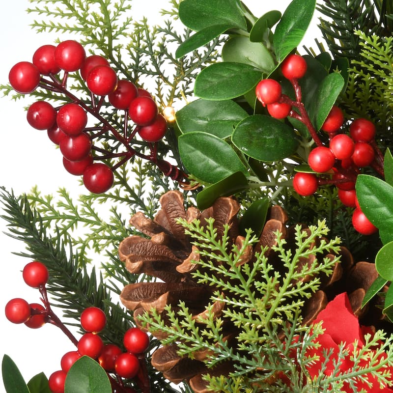 National Tree Company 30 in. Decorated Vienna Waltz Wreath with LED Lights - 30 in