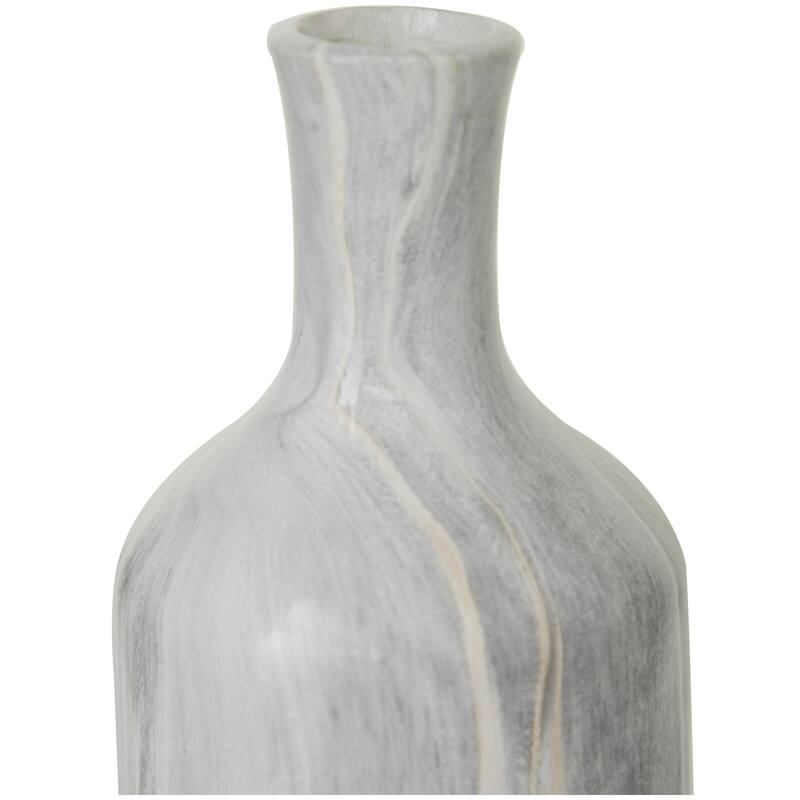 Ceramic Faux Marble Decorative Vase - Set of 3 Gray - CosmoLiving by Cosmopolitan