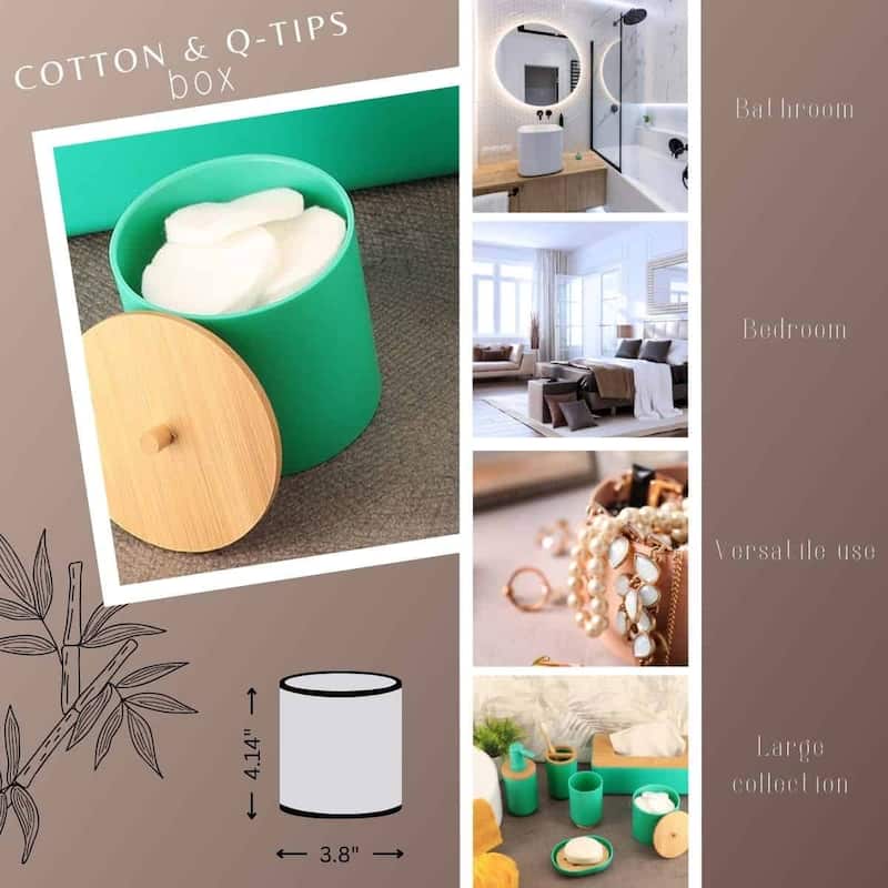 Padang Bathroom Accessories Set Bamboo