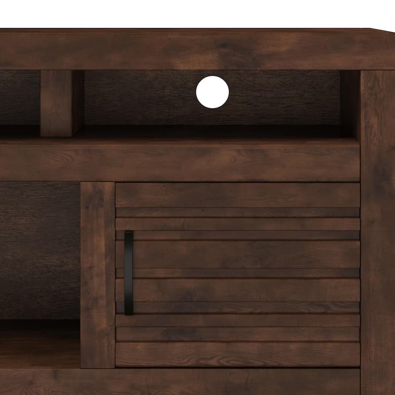Bridgevine Home Sausalito 72 inch TV Stand Console for TVs up to 85 inches, No Assembly Required, Whiskey Finish