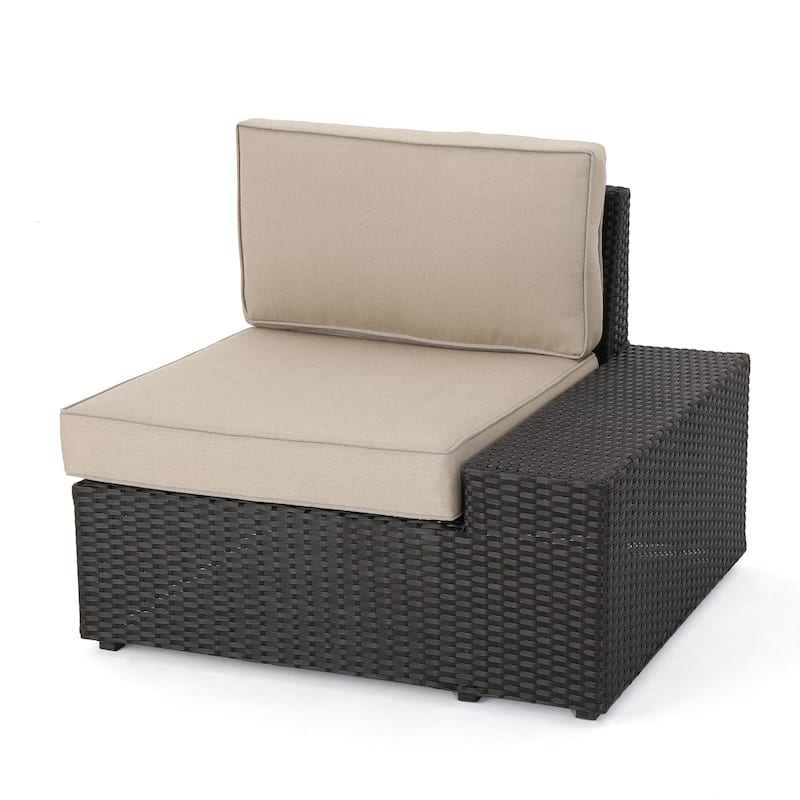 Roomfitters Modular Wicker Seating Set with Cushions for Outdoor Relaxation, Versatile Patio Chairs