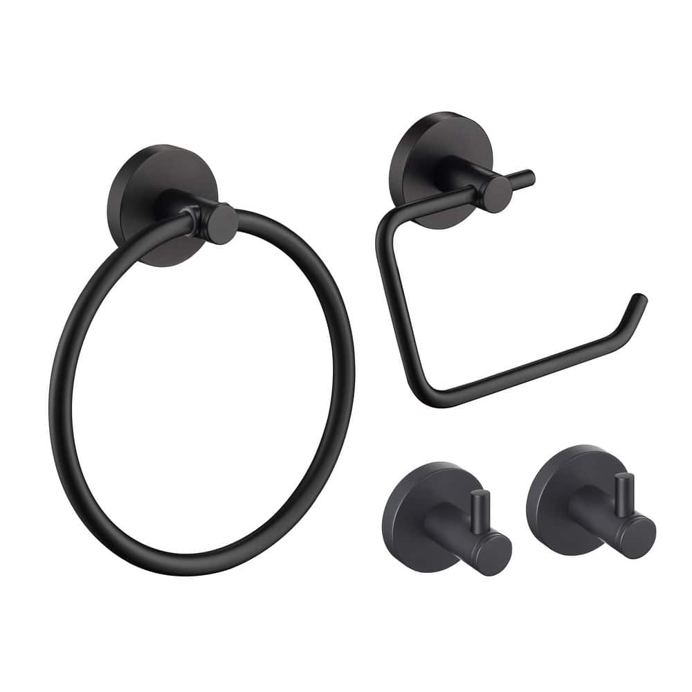 Circular 4-Piece Bathroom Hardware Set