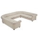 preview thumbnail 11 of 12, Knightsbridge Chesterfield 11-Seat Sectional by iNSPIRE Q Artisan Beige Linen