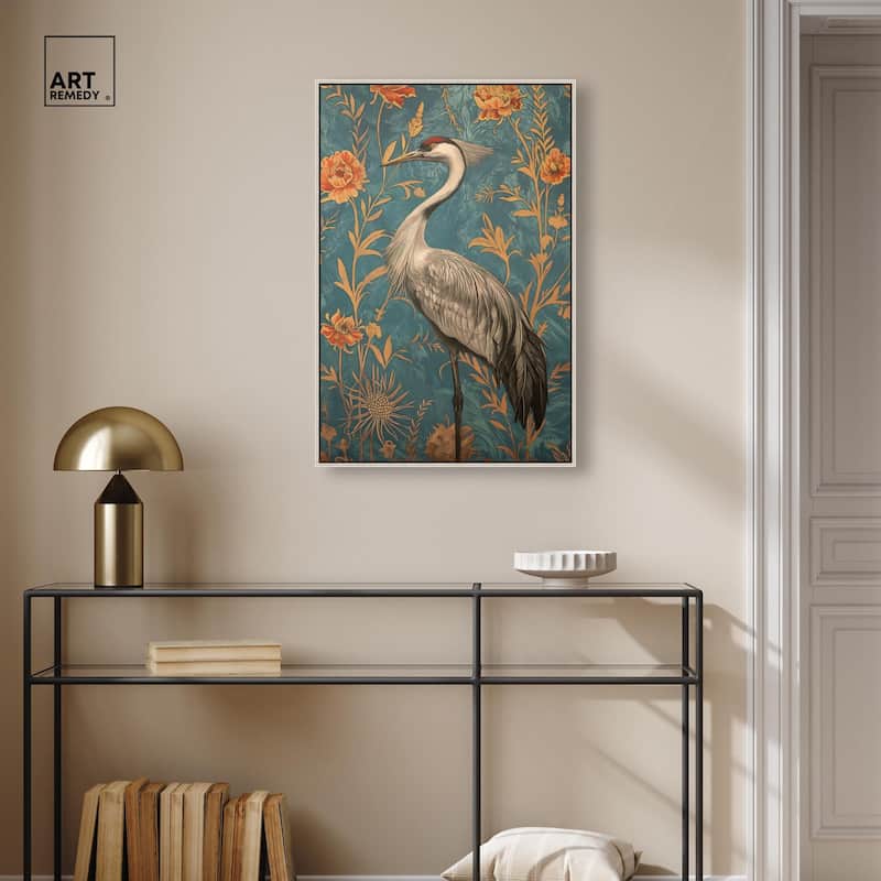 Graceful Grus Gaze Canvas by Art Remedy
