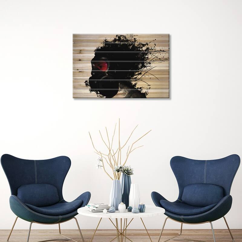 Ghost Warrior Print On Wood by Nicklas Gustafsson - Multi-Color