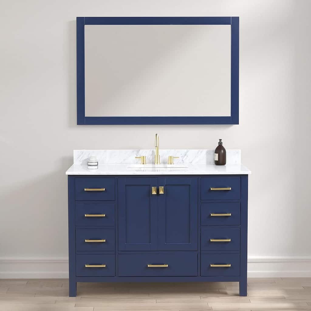 Blossom Geneva 48" Solid Wood Bathroom Vanity with Marble Top