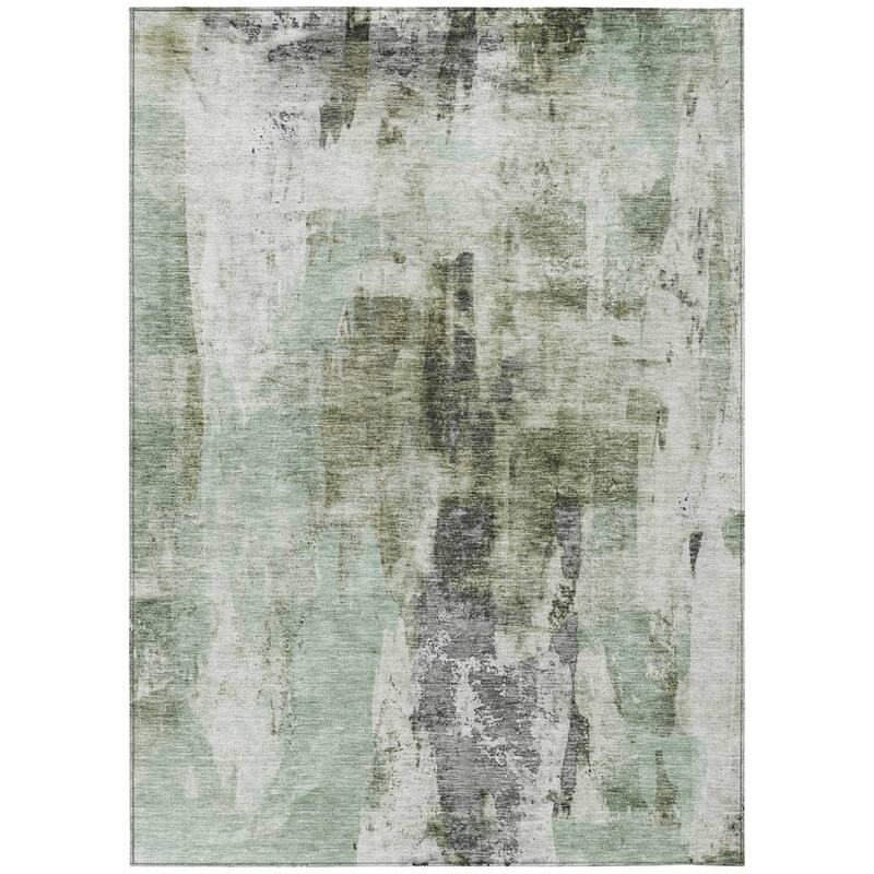 HomeRoots Abstract Transitional Rectangle Outdoor Rug