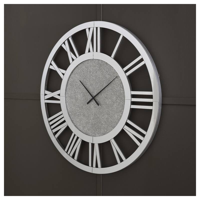 Signature Design by Ashley Reinport Gray Wall Clock - 39.38" W x 1.25" D x 39.38" H - Gray - 39.38" W x 1.25" D x 39.38" H