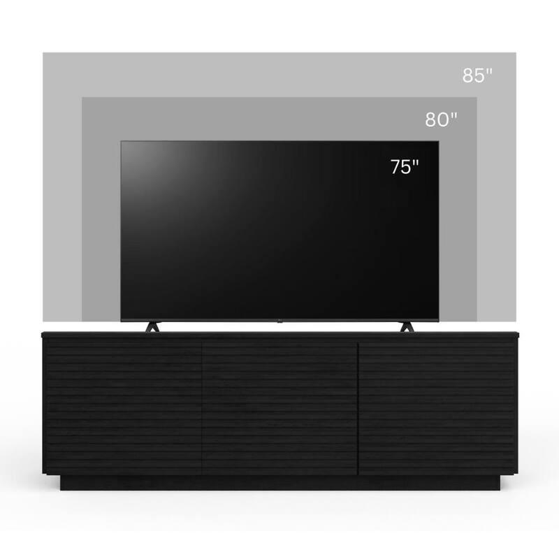 Bridgevine Home Stardust 74 inch Three Door TV Stand for TVs up to 85 inches, No Assembly Required