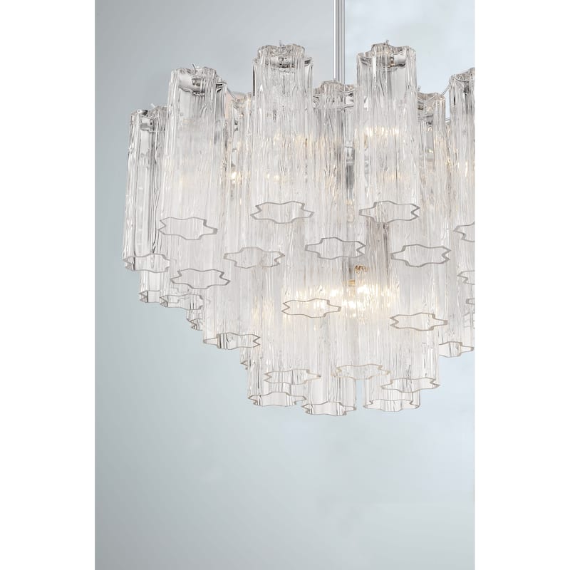Addis 9 Light Polished Chrome Chandelier - 22"W x 14.25"H x 22"D