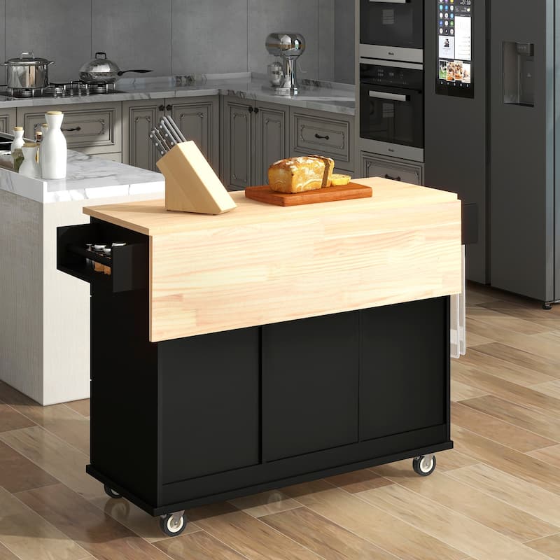 Rolling Mobile Kitchen Island,Drop Leaf Breakfast Bar On Sale Bed