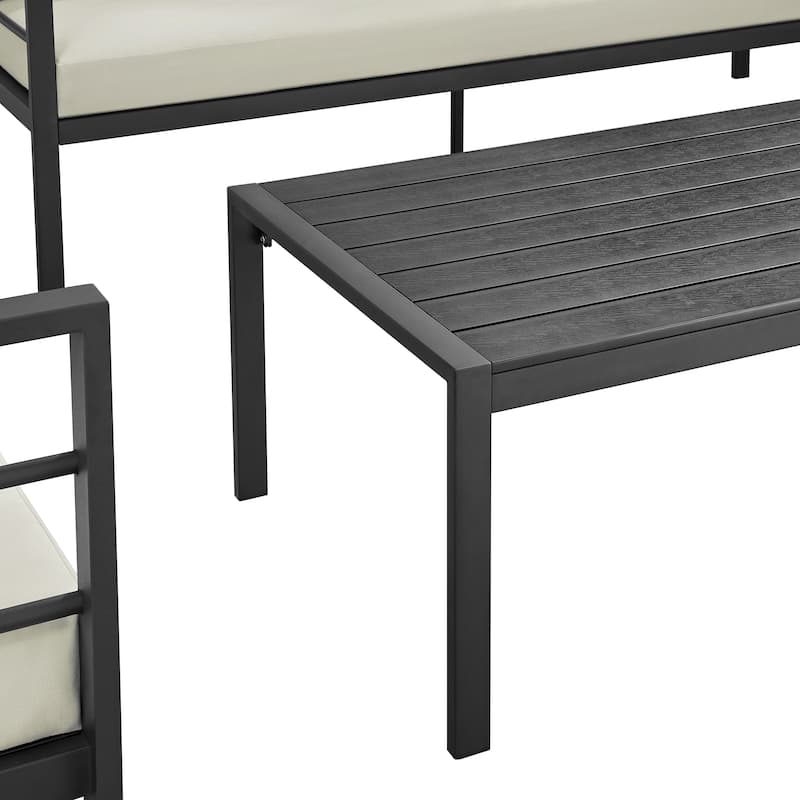 Corvus Gamba 5-piece Outdoor Iron Patio Seating Set with Coffee Table