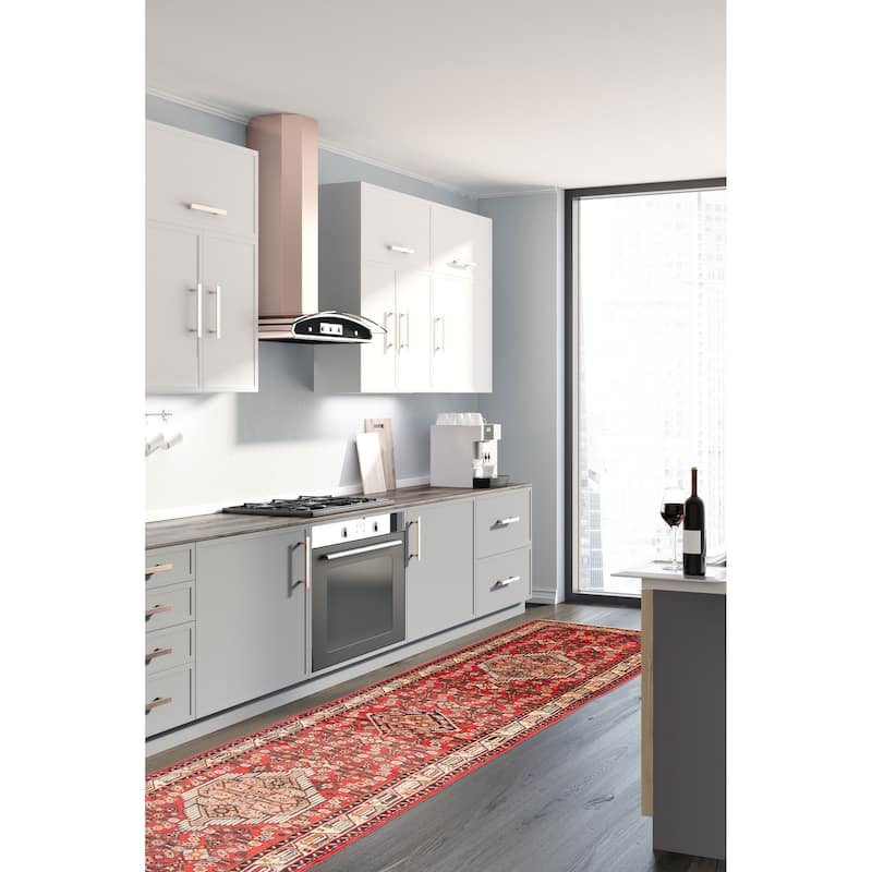 ECARPETGALLERY Hand-knotted Konya Anatolian Red Wool Rug - 2'8 x 9'6