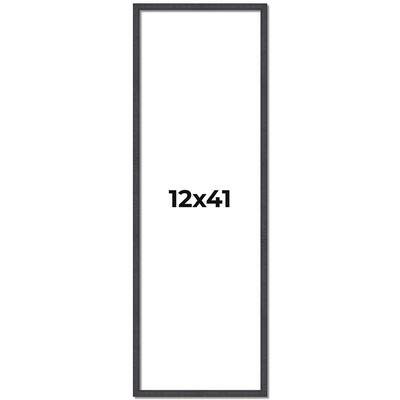 12x41 Frame Brown Solid Wood Picture Frame - Complete Modern Photo