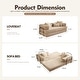 preview thumbnail 49 of 71, OVIOS Supreme Soft Fluffy Loveseat Sleeper Sofa
