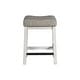 preview thumbnail 4 of 2, Drake Two-Toned Rustic White and Oak Backless Counter Height Stool (Set of 2)
