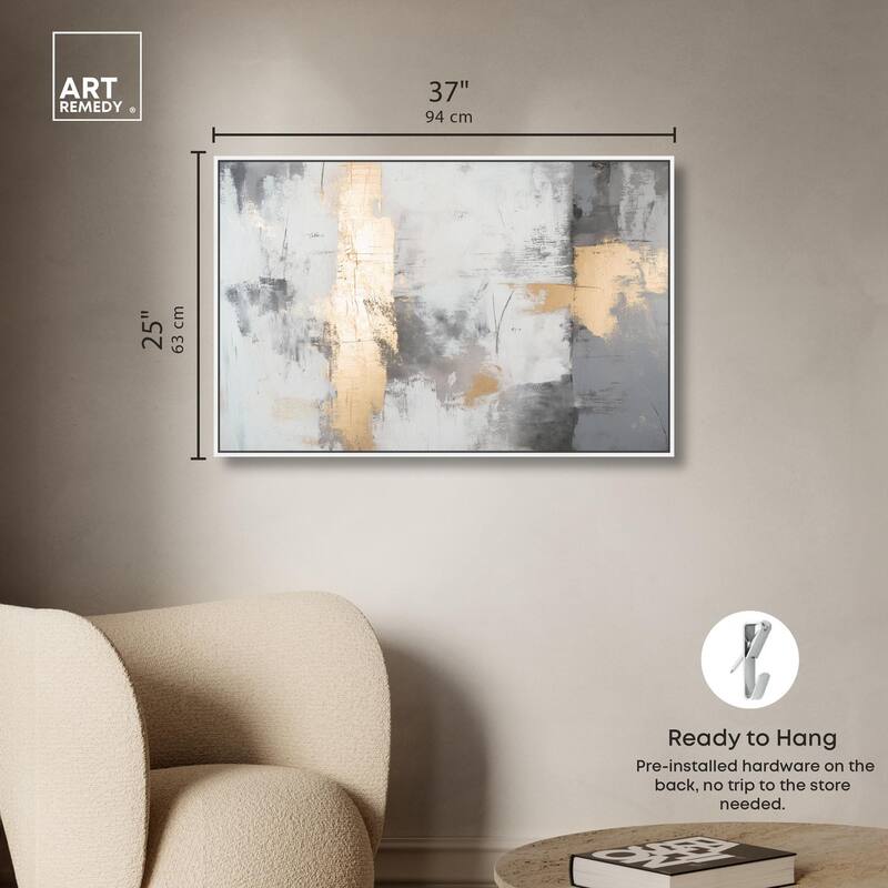 Gilded Gray III Canvas by Art Remedy