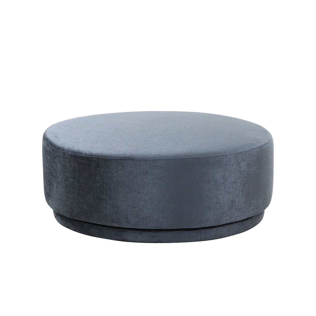 Pasargad Home Amalfi Swivel Base Round Ottoman