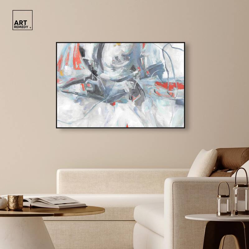 Grey Touches Canvas by Art Remedy